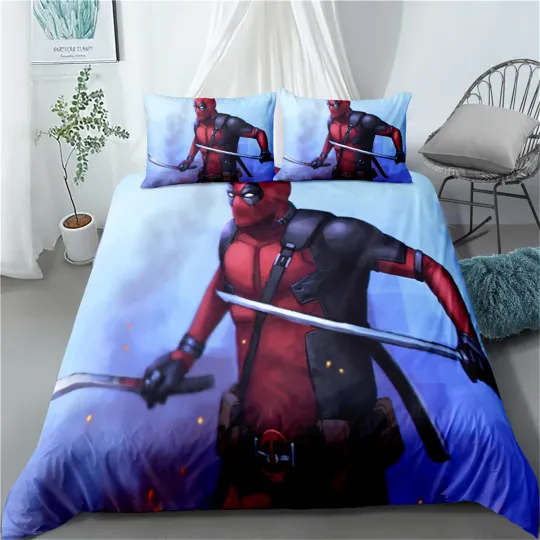 Deadpool Bedding Set, Bedroom Decoration