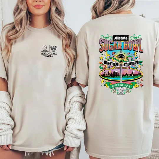 Ole Miss 2026 Allstate Sugar Bowl Unisex Double Sided T-Shirt