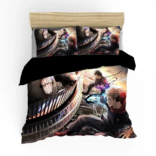 Discover Jujutsu Satoru Anime Bedding Set, Bedroom Decoration