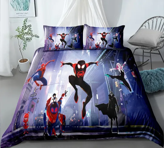 Discover Spiderman Cartoon Bedding Set, Bedroom Decoration