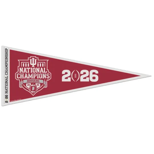 Discover 2025 2026 CFP NCAA Indiana Hoosiers Triangle Pennant Sports Decor