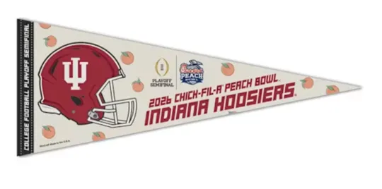 Indiana Hoosiers Peach Bowl Participant Pennant - 2025 2026 College Football Playoff