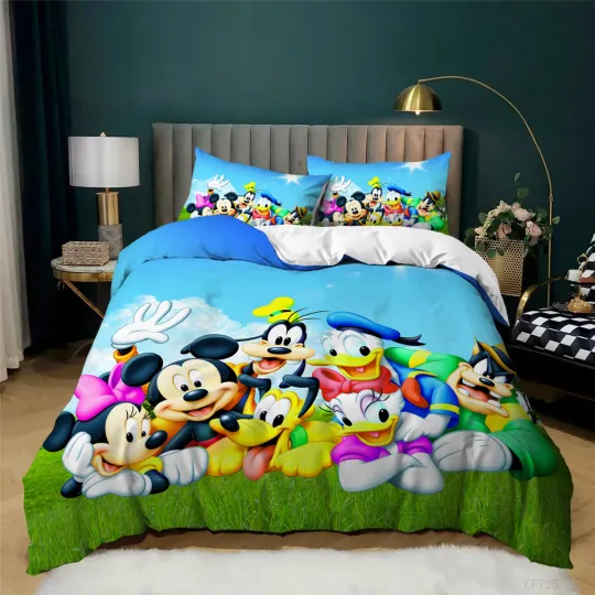 Discover Mickey Mouse Friends Bedding Set, Bedroom Decoration