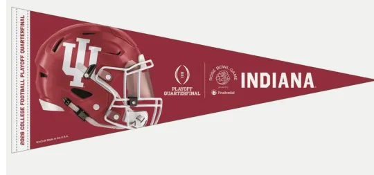 Indiana Hoosiers Rose Bowl Quarterfinals Triangle Pennant 2025 2026