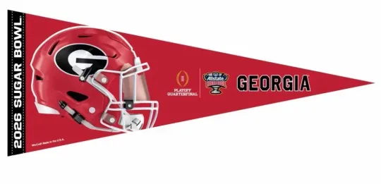 Discover 2025 2026 CFP Sugar Bowl Pennant GA bulldogs Quarterfinals