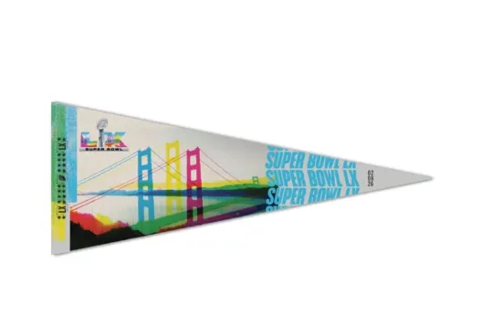 Discover 2025 2026 Super Bowl LX 60 Logo Pennant Bay Area
