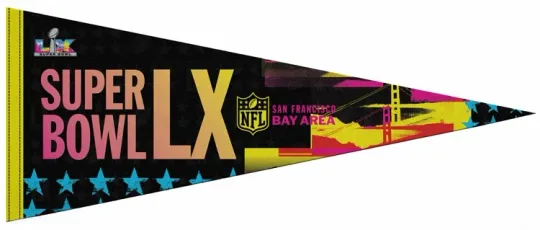 Super Bowl LX San Francisco 2026 Triangle Pennant