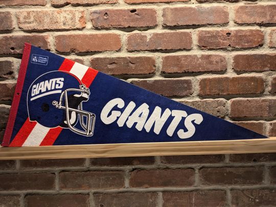 Discover 1980s New York Giants football Large Vintage Pennant - Authentic Sports Memorabilia