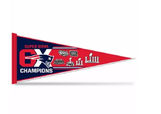 NEW ENGLAND PATRIOTS SUPER BOWL LIII CHAMPIONS PENNANT