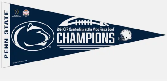 Penn State Nittany Lions Fiesta Bowl Champions Triangle Pennant 2024 2025 CFP Orange Bowl