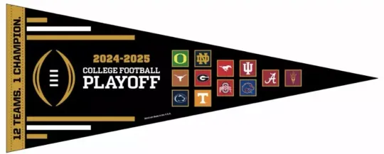 2024-2025 College Football Playoff CFP Field Triangle Pennant