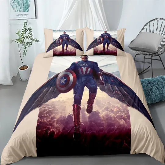 Captain America Bedding Set, Bedroom Decoration