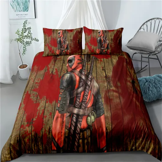 Deadpool Bedding Set, Bedroom Decoration