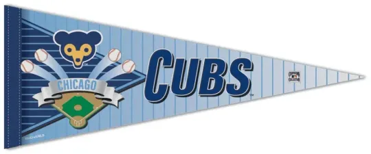 CHICAGO CUBS Retro-1990s-Style Premium Felt Collector's 12x30 PENNANT