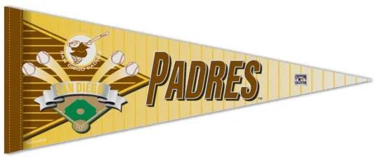 Discover San Diego Padres Retro-1980s-Style Premium Felt Collector's 12x30 PENNANT