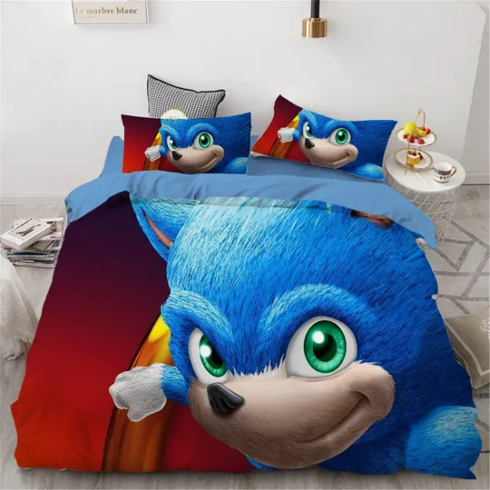 Sonic The Hedgehog Bedding Set, Bedroom Decoration