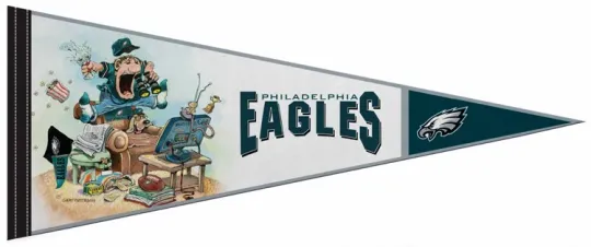 Discover Philadelphia Eagles THE FAN by Gary Patterson Official football 12x30 Felt PENNANT