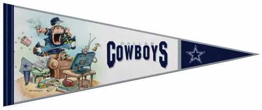 Dallas Cowboys THE FAN by Gary Patterson Official football 12x30 Felt PENNANT