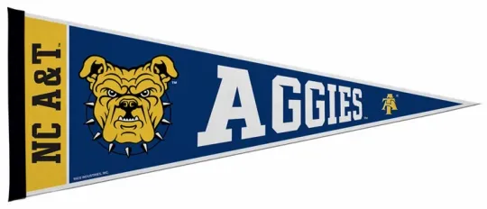 Discover North Carolina NC A&T AGGIES Official NCAA Team 12x30 Felt PENNANT