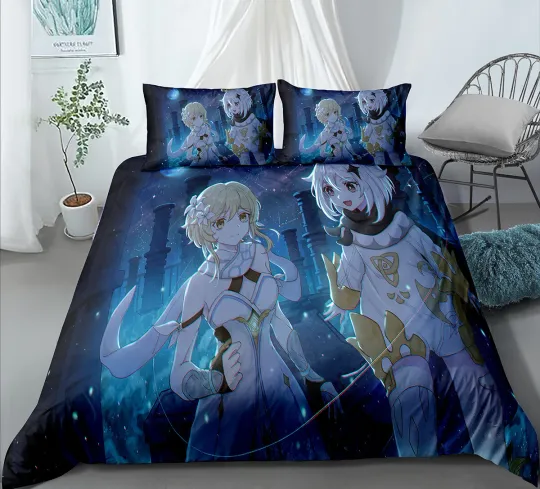 Discover Genshin Impact Bedding Set, Bedroom Decoration
