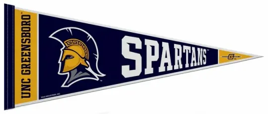North Carolina UNCG GREENSBORO SPARTANS Official NCAA Team 12x30 Felt PENNANT