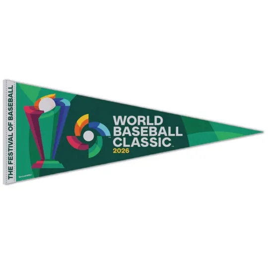2026 World Baseball Classic Triangle Pennant USA Japan Canada Sports Decor