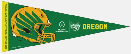 Discover 2025 2026 CFP Playoff Oreg ducks Orange Bowl Pennant Quarterfinals