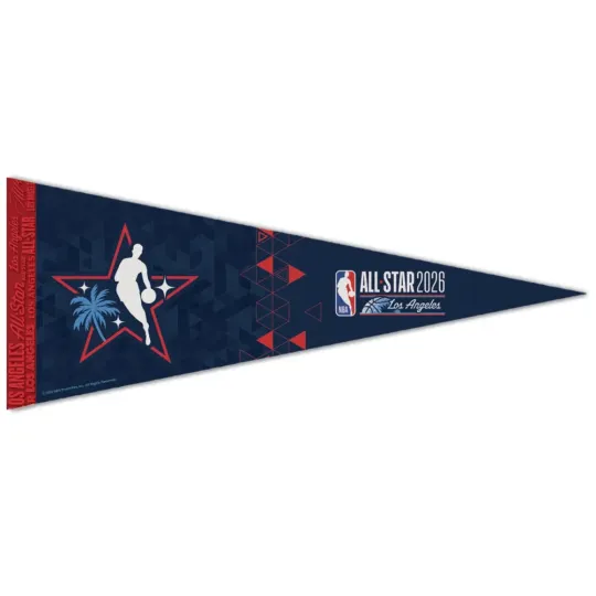 2026 ALL STAR GAME LOGO PENNANT LOS ANGELES CLIPPERS LAKERS