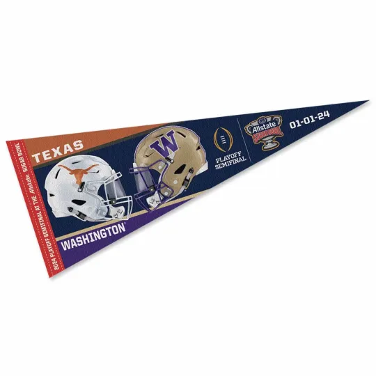 Discover Texas Longhorns 2023 CFP Sugar Bowl Dueling Full Size Pennant