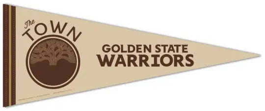 Discover Golden State Warriors THE TOWN 2025-26 NBA City Edition Premium Felt PENNANT