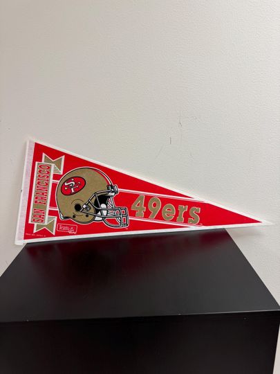 San Francisco 49ers football vintage pennant from 1990s