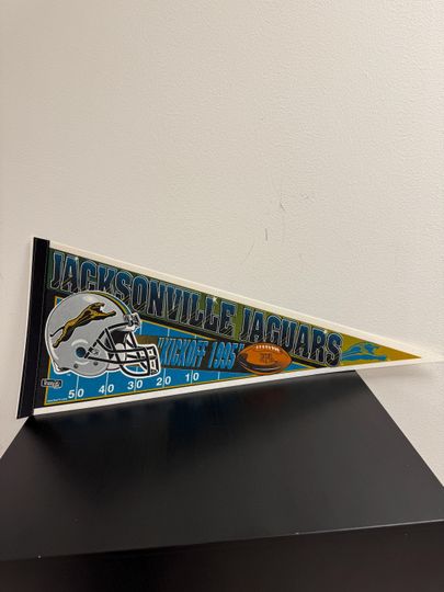 Discover Jacksonville Jaguars football vintage pennant from 1990s