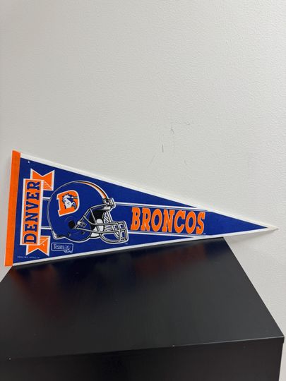 Denver Broncos football vintage pennant from 1990s