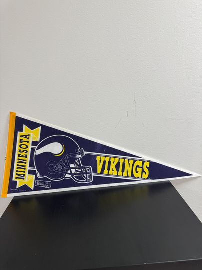 Minnesota Vikings football vintage pennant from 1990s