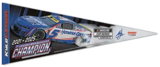 KYLE LARSON 2025 NASCAR CUP CHAMPION Premium Commemorative 12x30 Felt PENNANT