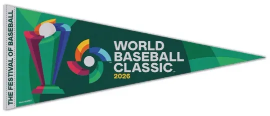 Discover WORLD BASEBALL CLASSIC WBCC 2026 Official Premium Felt Event 12x30 PENNANT