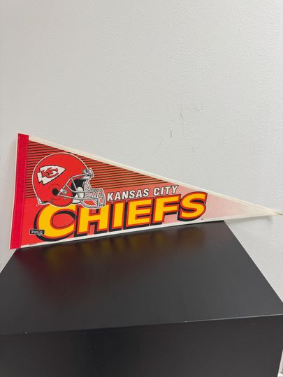 Kansas City Chiefs football vintage pennant from 1990s