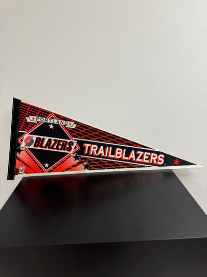 Discover Portland Trail Blazers NBA vintage pennant from 1990s