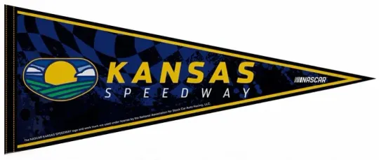 Discover KANSAS SPEEDWAY NASCAR Racing Track Official 12x30 Felt PENNANT