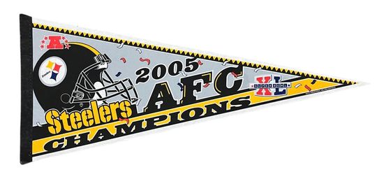 Vintage 2005 Pittsburgh Steeler AFC Champions Superbowl XL Football Pennan