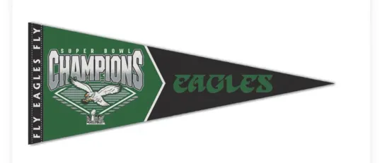 2024 2025 football Super Bowl LIX Champions Philadelphia Eagles Pennant