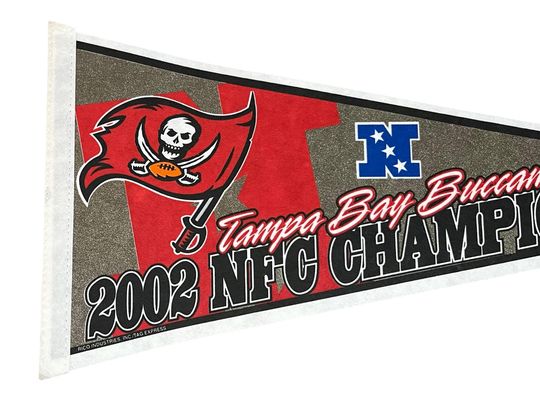 2002 Tampa Bay Buccaneers NFC Champions Football Pennant