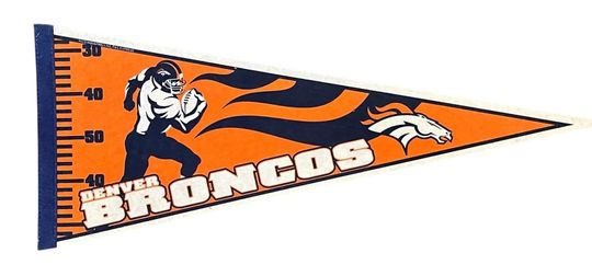 Vintage 1990s Denver Broncos Football Pennant