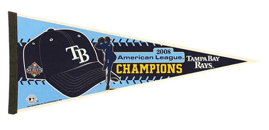 Discover 2008 Tampa Bay Rays American League Champions Baseball Pennant