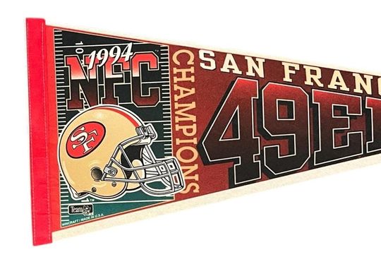 Vintage 1994 San Francisco 49ers NFC Champions Football Pennant
