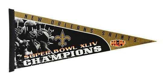 New Orleans Saints Superbowl XLIV Champions Football Pennant