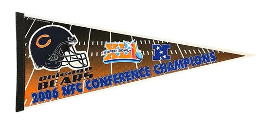 2006 Chicago Bears NFC Champions Football Pennant