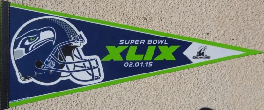 Discover Champions Seattle Seahawks SB XLIX Classic Team Pennant