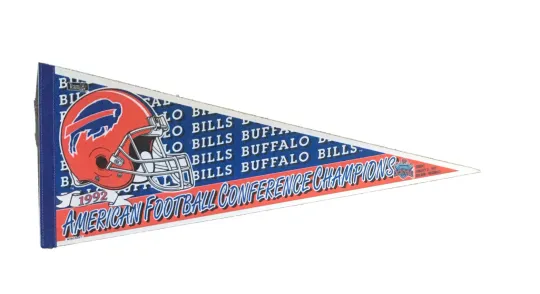 1992 Buffalo Bills AFC Champions Super Bowl Football Felt Pennant