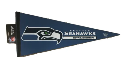Seattle Seahawks 1976 Felt  Triangle Pennant